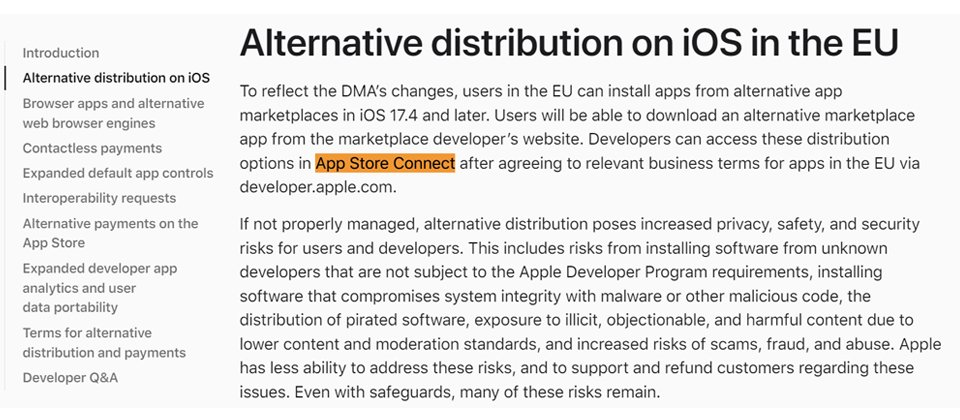 蘋果正式允許iOS App開發商在第三方程式市集上架