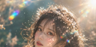 晨光花影