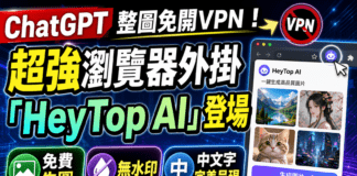 HeyTop AI 瀏覽器擴充功能登場:側邊欄免費生圖、支援中文字與 GPT-Image-2