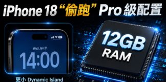 iPhone 18 基本版傳升級 12GB RAM,並採用縮小版動態島